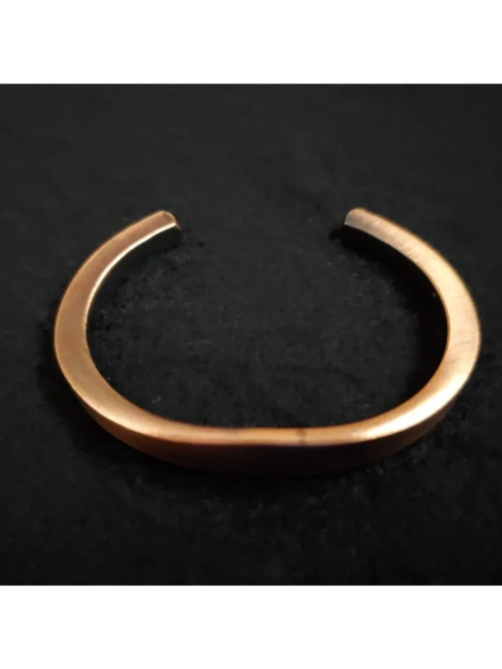 Vintage Copper Cuff Bracelet 6.25" Modernist Minimalist - Picture 7 of 10